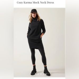 Athleta Cozy Karma Mock Neck Dress Size Small